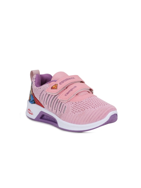

Campus Kids Pink Mesh Running Shoes With Velcro
