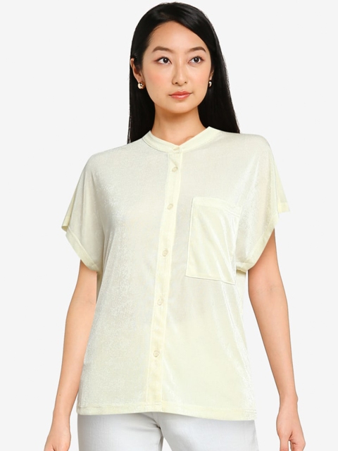 

ZALORA BASICS Beige Print Extended Sleeves Top