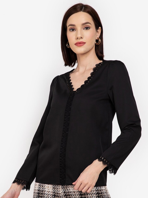 

ZALORA WORK Women Black Lace Trim