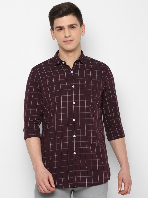 

Allen Solly Sport Men Brown Windowpane Checks Checked Casual Shirt