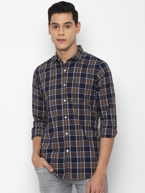 

Allen Solly Sport Men Navy Blue Tartan Checks Casual Shirt