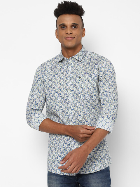 

Allen Solly Sport Men White & Blue Floral Printed Casual Shirt