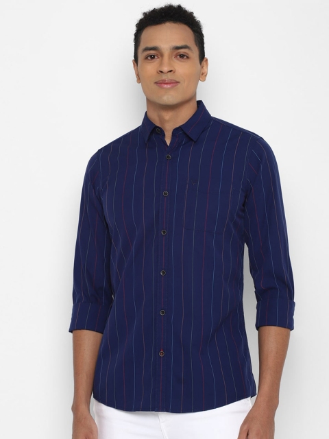 

Allen Solly Sport Men Navy Blue Striped Casual Shirt