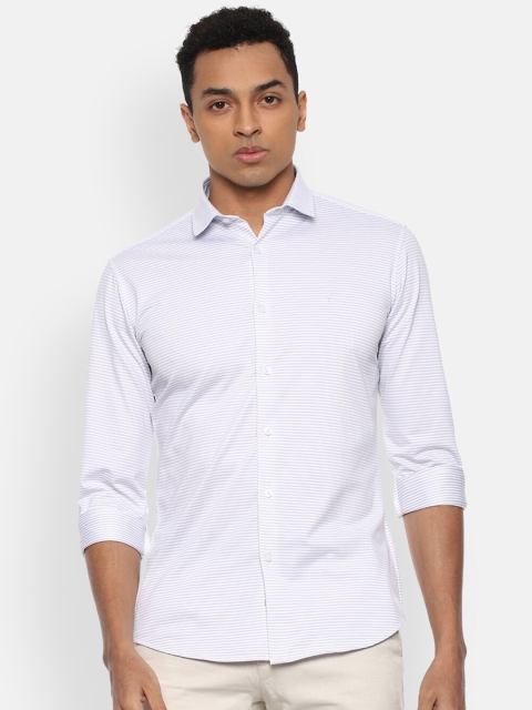

Van Heusen Sport Men Off White Slim Fit Horizontal Stripes Striped Casual Shirt