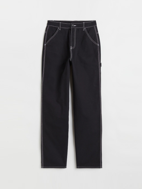 

H&M Women Black Utility Trousers