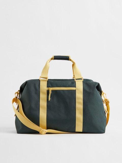 

H&M Men Green Solid Weekend Bag