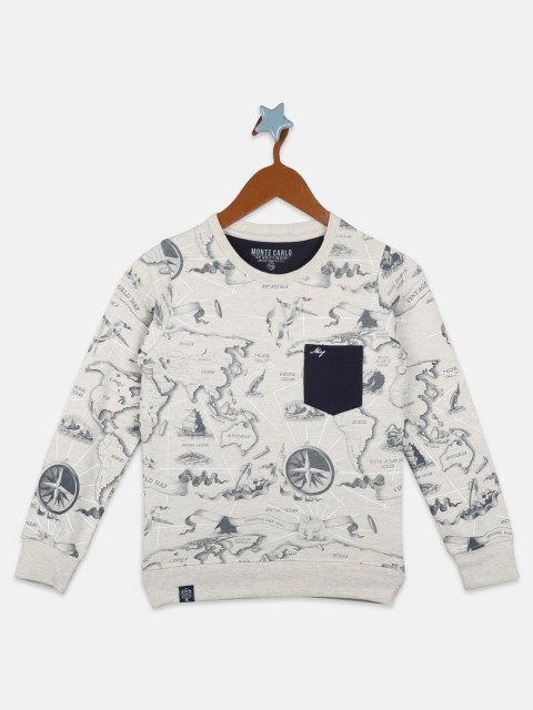 

Monte Carlo Boys Grey Printed Sweatshirt