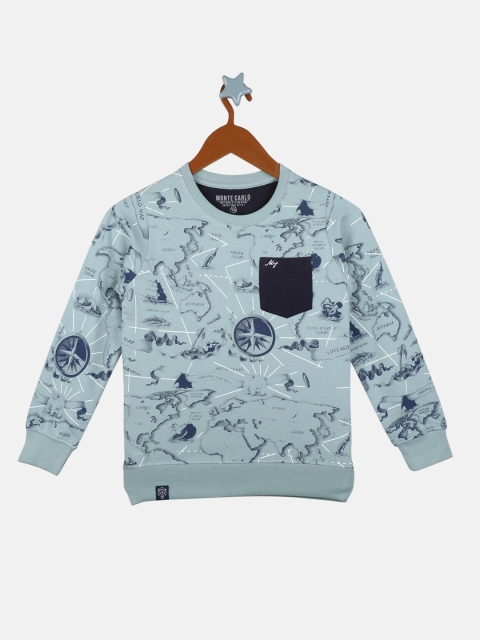

Monte Carlo Boys Green Printed Sweatshirt