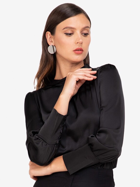 

ORIGIN BY ZALORA Black Round Neck Top