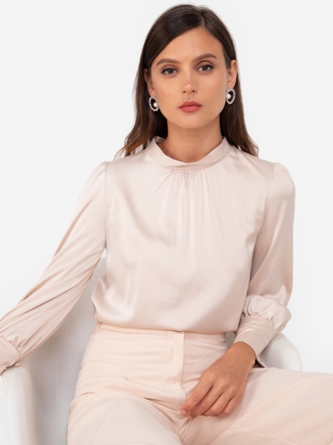 

ORIGIN BY ZALORA Cream-Coloured Jewel Neck Top