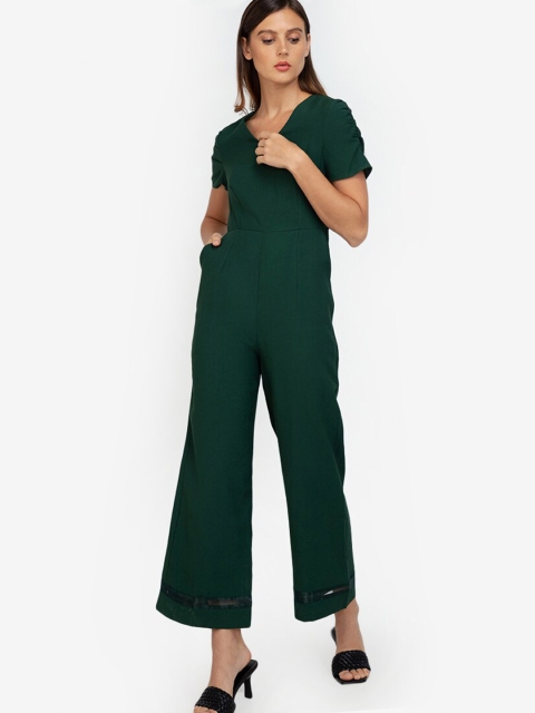 

ZALORA WORK Green Capri Jumpsuit