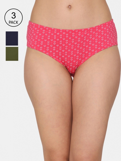 

Rosaline by Zivame Women Pack Of 3 Assorted Hipster Briefs