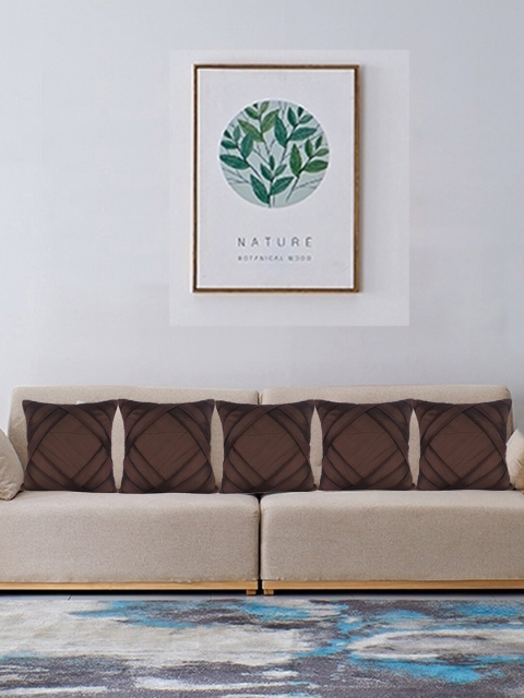 

XOXO Design Brown Set of 5 Square Cushion Covers