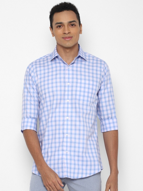 

Allen Solly Men Blue Slim Fit Gingham Checks Checked Pure Cotton Casual Shirt