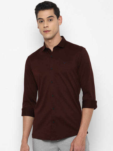 

Allen Solly Men Brown Slim Fit Pure Cotton Casual Shirt