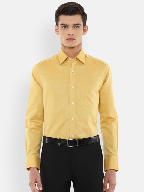 

Louis Philippe Men Yellow Solid Formal Shirt