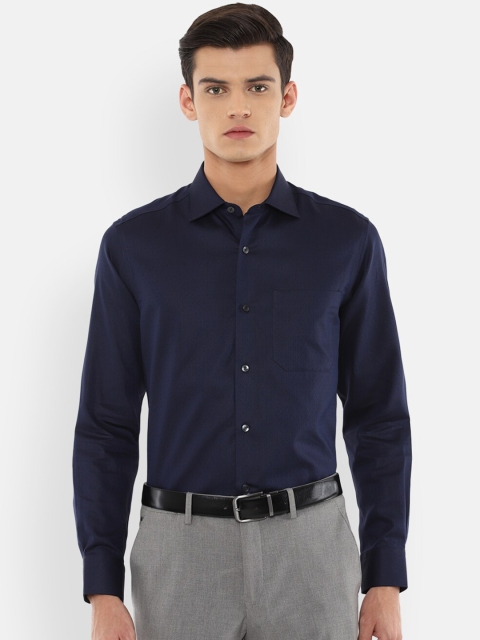 

Louis Philippe Gods & Kings Men Navy Blue Printed Formal Shirt