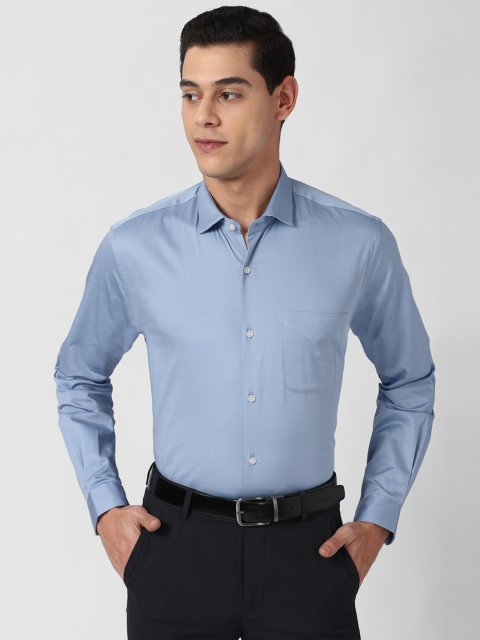 

Peter England Men Blue Solid Formal Shirt