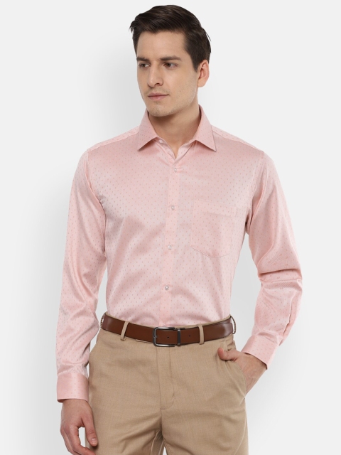 

Van Heusen Men Pink Pure Cotton Formal Shirt