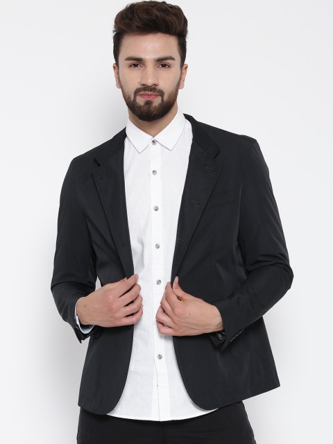

Blackberrys Navy Slim Fit Single-Breasted Casual Blazer, Navy blue