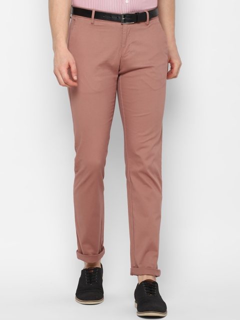

Allen Solly Men Pink Slim Fit Trousers