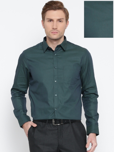 

Blackberrys Men Green Slim Fit Dual-Toned Formal Shirt