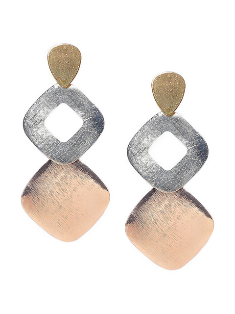 

Mali Fionna Gold-Toned Contemporary Drop Earrings