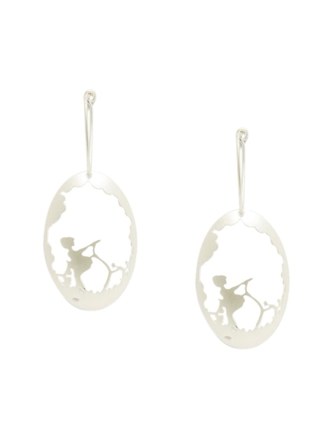 

Mali Fionna Silver-Toned Contemporary Drop Earrings
