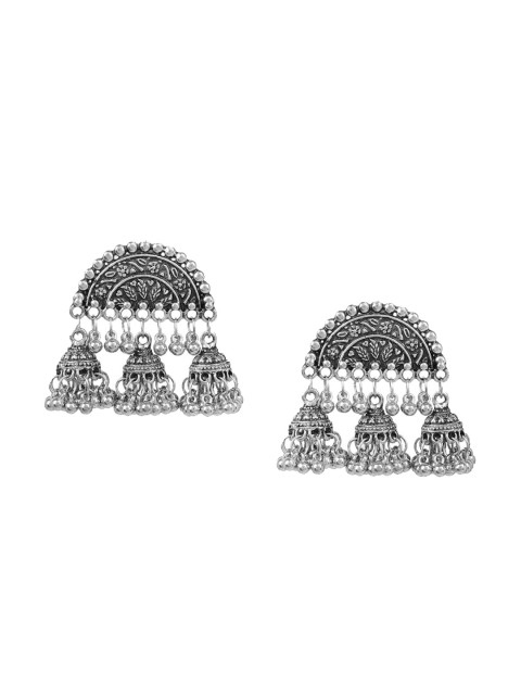 

Mali Fionna Silver-Toned Contemporary Fashion Earrings