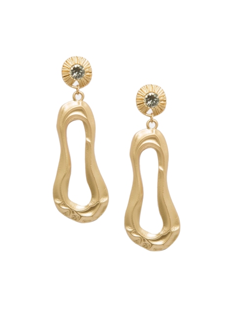 

Mali Fionna Gold-Toned Contemporary Drop Earrings