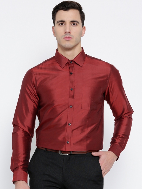 

Blackberrys Men Red Trim Fit Solid Slim Partywear Shirt