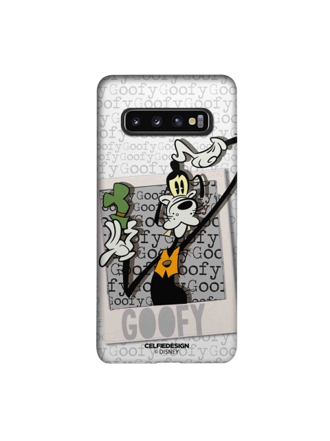 

CelfieDesign White & Black Goofy Printed Samsung Galaxy S10 Slim Back Case
