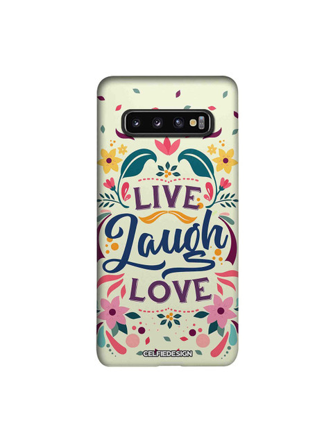

CelfieDesign Multicolored Live Laugh Love Samsung Galaxy S10 Slim Back Case, Multi