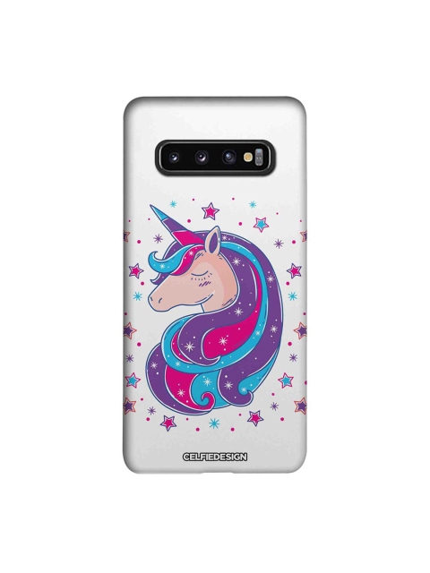 

CelfieDesign White & Purple Unicorn Samsung Galaxy S10 Slim Back Case