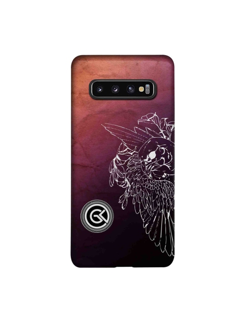 

CelfieDesign Brown & Maroon Eagle Printed Plastic Samsung Galaxy S10 Slim Back Case