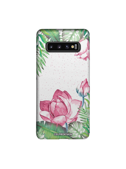 

CelfieDesign Green & Pink Lotus Printed Samsung Glaxy S10 Back Case