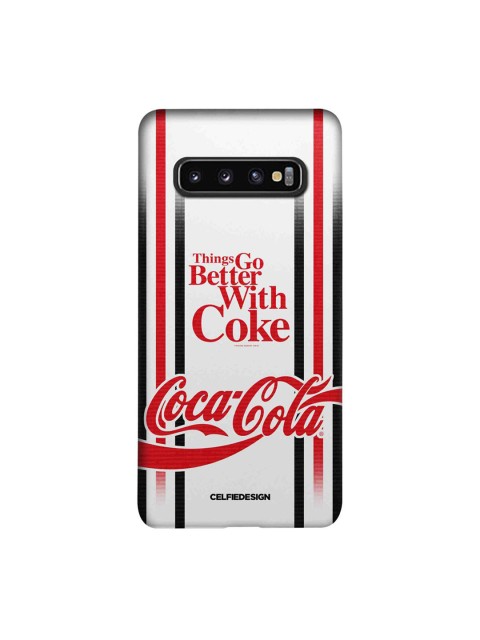 

CelfieDesign White & Red Better With Coke Samsung Galaxy S10 Slim Back Case