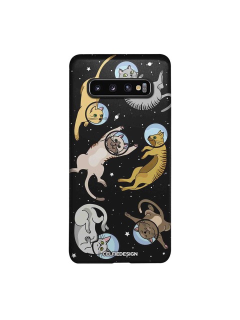 

CelfieDesign Black & Grey Cat In Space Samsung Galaxy S10 Slim Back Case