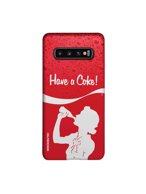 

CelfieDesign Red & White Have a Coke Girl Samsung Galaxy S10 Slim Back Case