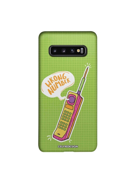 

CelfieDesign Green & Pink Handset Samsung Galaxy S10 Slim Back Case