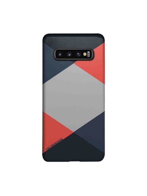 

CelfieDesign Black & Grey Criss Cross Coral Samsung Galaxy S10 Slim Back Case