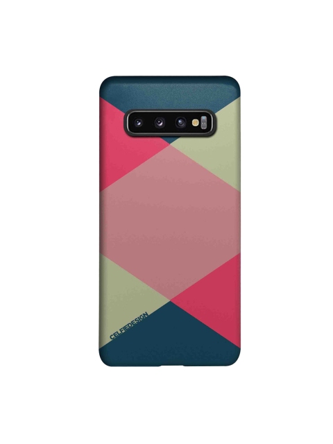 

CelfieDesign Multicolored Criss Cross Samsung Galaxy S10 Slim Back Case, Multi