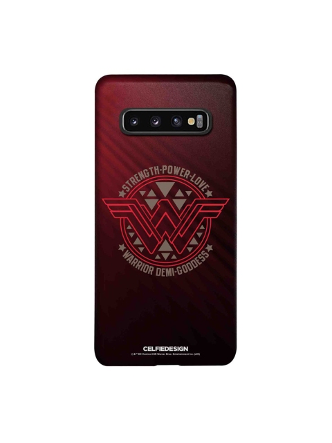 

CelfieDesign Maroon & Red Wonder Woman Stamp Plastic Samsung Galaxy S10 Slim Back Case