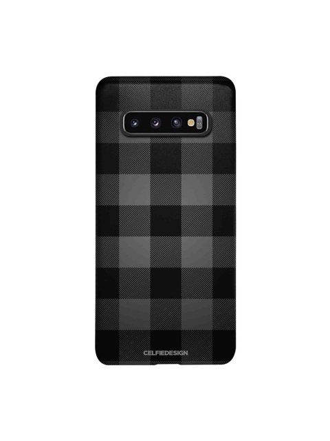 

CelfieDesign Black & Grey Checkmate Samsung Galaxy S10 Slim Back Case