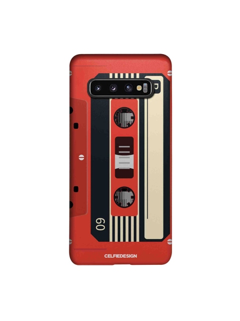 

CelfieDesign Red & Beige Casette Samsung S10 Slim Back Case