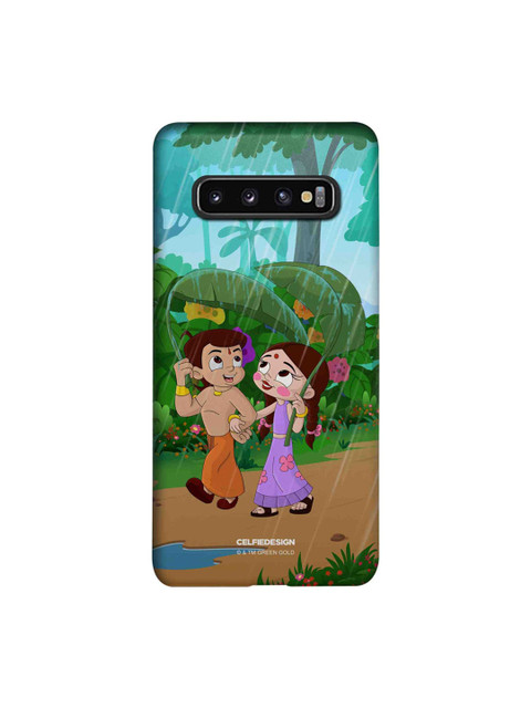 

CelfieDesign Green & Brown Bheem and Chutki Plastic Samsung Galaxy S10 Slim Back Case