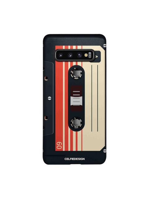 

CelfieDesign Black & Orange Casette Samsung Galaxy S10 Slim Back Case