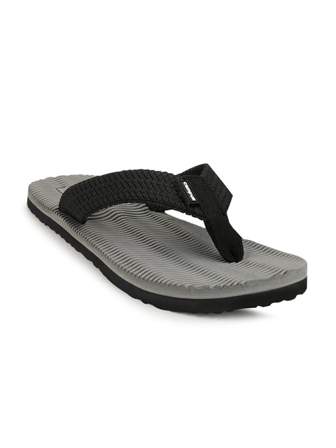 

Campus Men Grey & Black Printed Thong Flip-Flops