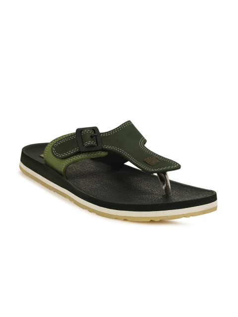 

Campus Men Green & Black Slip-On