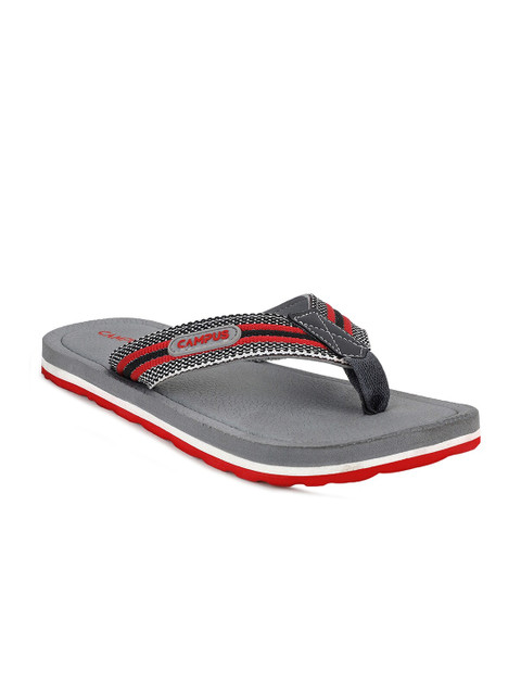 

Campus Men Grey & Red Room Slippers